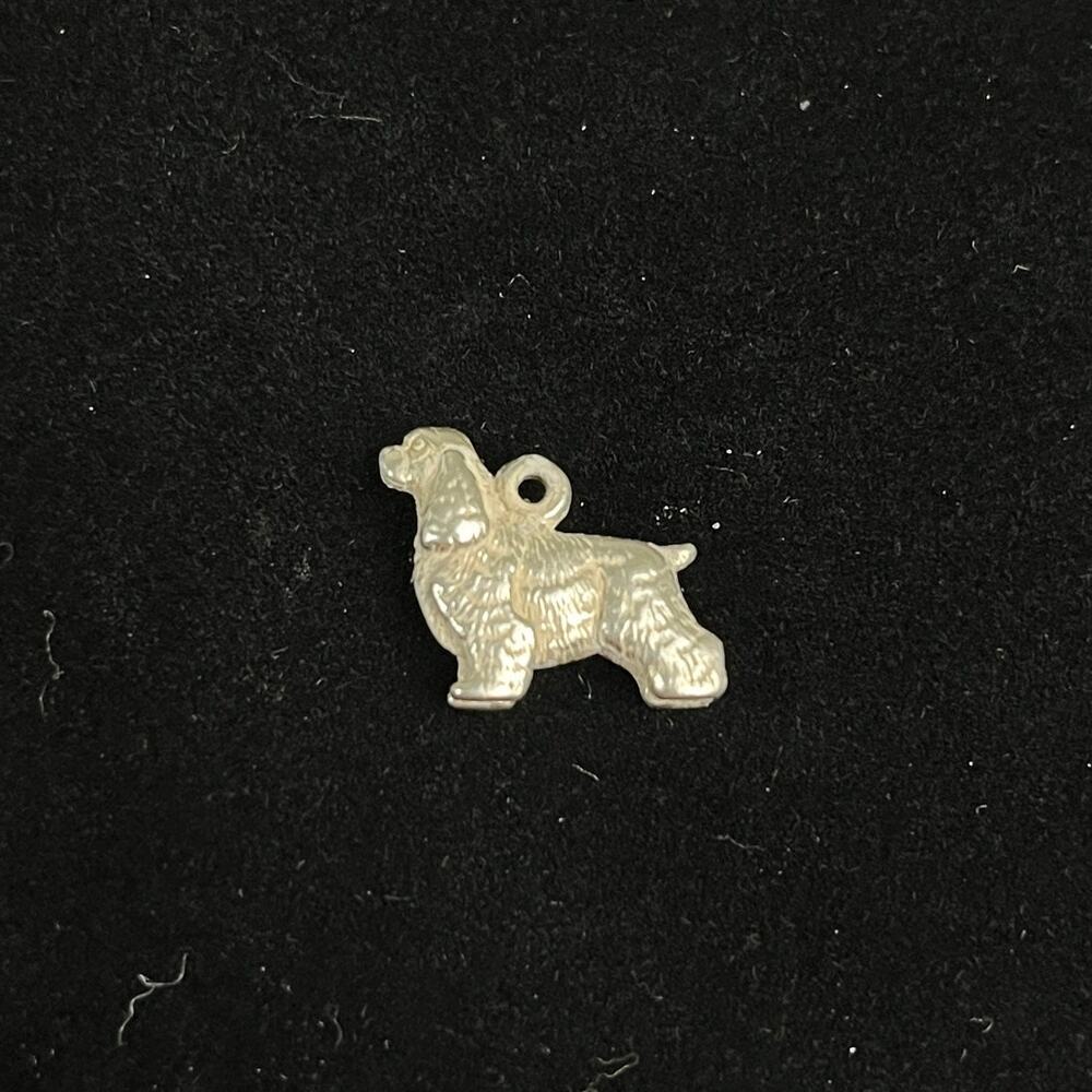 Retired James Avery Sterling Silver Cocker Spaniel Puppy Dog Charm 3D